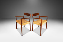 Load image into Gallery viewer, Set of Two (2) Rare Early Danish Modern Arm Chairs by Enjar Larsen & Aksel Bender Madsen for Willy Beck, Denmark, c. 1950's-ABT Modern
