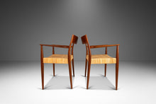 Load image into Gallery viewer, Set of Two (2) Rare Early Danish Modern Arm Chairs by Enjar Larsen & Aksel Bender Madsen for Willy Beck, Denmark, c. 1950's-ABT Modern