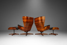 Load image into Gallery viewer, Set of Two (2) Rare MCM "Mr. Chair" Wingback Lounge Chairs w/ Matching Ottomans by George Mulhauser for Plycraft, USA, c. 1960s-ABT Modern