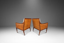 Load image into Gallery viewer, Set of Two (2) Rare Mid-Century Modern Caned Lounge Chairs in Walnut by Kipp Stewart for Directional, USA, c. 1950s-ABT Modern