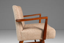 Load image into Gallery viewer, Set of Two (2) Rare Mid-Century Modern Model C-108 Armchairs in Walnut & Beige Bouclé by Jens Risom for Jens Risom Design, USA, c. 1960s-ABT Modern