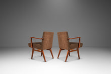 Load image into Gallery viewer, Set of Two (2) Rare Mid-Century Modern Model C-108 Armchairs in Walnut & Brown Bouclé by Jens Risom for Jens Risom Design, USA, c. 1950s-ABT Modern