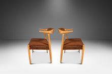 Load image into Gallery viewer, Set of Two (2) Rare Mid-Century Scandinavian Modern "Horn" Accent Armchairs in Beech & Suede by Folke Ohllson for DUX, Sweden, c. 1950s-ABT Modern