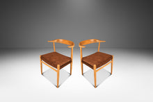 Load image into Gallery viewer, Set of Two (2) Rare Mid-Century Scandinavian Modern "Horn" Accent Armchairs in Beech & Suede by Folke Ohllson for DUX, Sweden, c. 1950s-ABT Modern