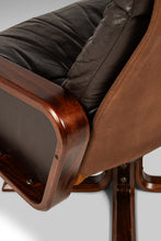 Load image into Gallery viewer, Set of Two (2) Scandinavian Modern Reclining Lounge Chairs & Ottomans by Soda Galvano for Vatne Mobler, Norway, c. 1970s-ABT Modern