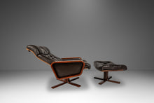 Load image into Gallery viewer, Set of Two (2) Scandinavian Modern Reclining Lounge Chairs & Ottomans by Soda Galvano for Vatne Mobler, Norway, c. 1970s-ABT Modern