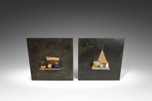 Load image into Gallery viewer, Set of Two (2) Signed Brutalist Abstract Modern Bronze Wall Plaques by Jack McLean, USA, c. 2005-ABT Modern