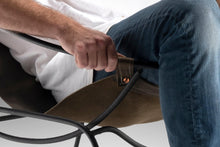 Load image into Gallery viewer, Set of Two (2) Sling Chairs in Wrought Iron & Leather Attributed to Tony Paul, USA, c. 1960's-ABT Modern