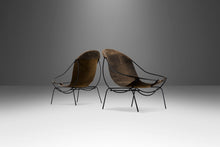 Load image into Gallery viewer, Set of Two (2) Sling Chairs in Wrought Iron & Leather Attributed to Tony Paul, USA, c. 1960's-ABT Modern