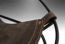 Load image into Gallery viewer, Set of Two (2) Sling Chairs in Wrought Iron & Leather Attributed to Tony Paul, USA, c. 1960's-ABT Modern