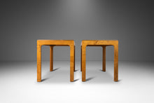 Load image into Gallery viewer, Set of Two (2) Substantial Hollywood Regency / Bohemian End / Side Tables in Burlwood by Henredon, USA, c. 1970's-ABT Modern