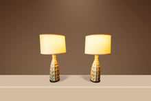 Load image into Gallery viewer, Set of Two (2) Vintage Mid-Century Modern Textured Rough Glazed Ceramic Table Lamps, USA, c. 1970s-ABT Modern
