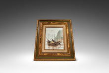 Load image into Gallery viewer, Signed Framed Mid-Century Modern "Junks at Sea" Oil Painting by P. Wong, USA, c. 1970's-ABT Modern