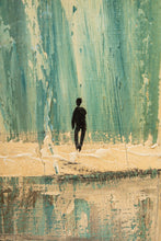 Load image into Gallery viewer, Signed Mid-Century Modern Abstract Surrealism Cityscape Oil on Canvas Painting (Framed), USA, c. 1950's-ABT Modern