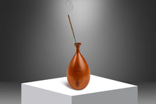 Load image into Gallery viewer, Signed Mid-Century Organic Modern Petite Wood-Turned Vase in Solid Walnut by George Biersdorf, USA, c. 1979-ABT Modern