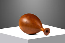 Load image into Gallery viewer, Signed Mid-Century Organic Modern Petite Wood-Turned Vase in Solid Walnut by George Biersdorf, USA, c. 1979-ABT Modern