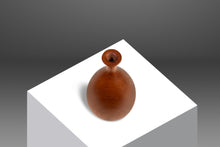 Load image into Gallery viewer, Signed Mid-Century Organic Modern Petite Wood-Turned Vase in Solid Walnut by George Biersdorf, USA, c. 1979-ABT Modern