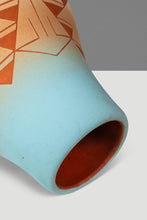 Load image into Gallery viewer, Signed Vintage South West Native American Sioux Unglazed Clay Etched-Pottery Vase / Vessel, USA, c. 1980s-ABT Modern