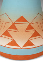 Load image into Gallery viewer, Signed Vintage South West Native American Sioux Unglazed Clay Etched-Pottery Vase / Vessel, USA, c. 1980s-ABT Modern