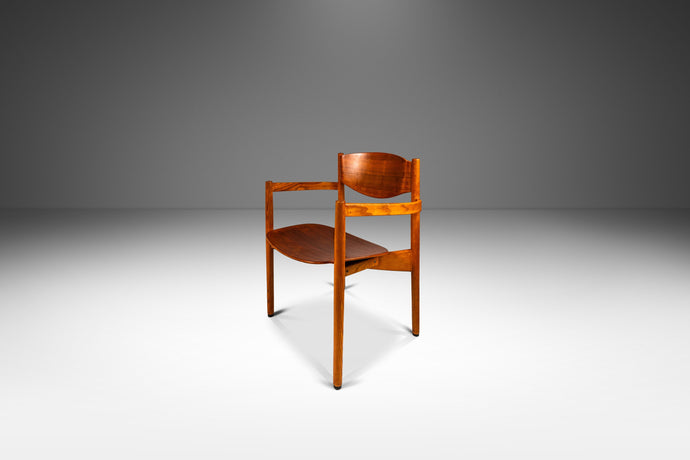 Single Mid-Century Modern General Purpose Chair in Oak & Walnut by Jens Risom for Jens Risom Design, USA, c. 1960's-ABT Modern