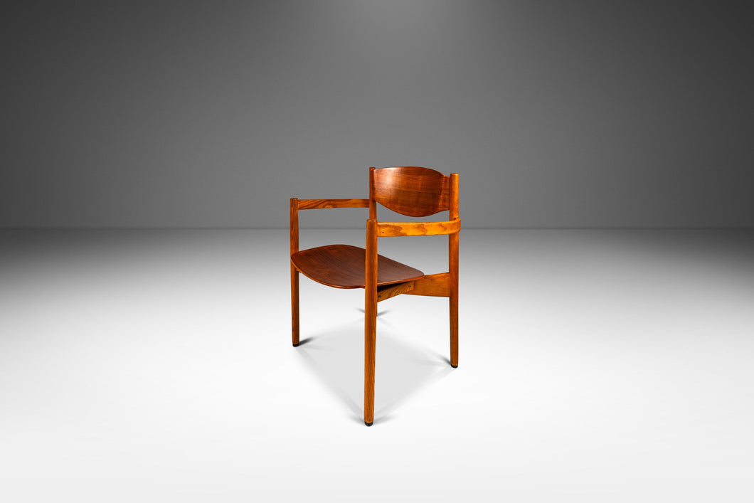 Single Mid-Century Modern General Purpose Chair in Oak & Walnut by Jens Risom for Jens Risom Design, USA, c. 1960's-ABT Modern