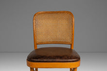 Load image into Gallery viewer, Single Patinaed Bentwood Prague Model 811 Side Dining Chair in Leather in the Manner of Josef Frank for Stendig, USA, c. 1960s-ABT Modern