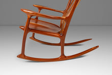 Load image into Gallery viewer, Studio Craft Sculptural Rocking Chair in Solid Cherry Wood Attributed to Hal Taylor after Sam Maloof and James Krenov, USA, c. 1980's-ABT Modern