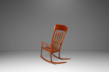 Load image into Gallery viewer, Studio Craft Sculptural Rocking Chair in Solid Cherry Wood Attributed to Hal Taylor after Sam Maloof and James Krenov, USA, c. 1980's-ABT Modern