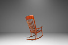 Load image into Gallery viewer, Studio Craft Sculptural Rocking Chair in Solid Cherry Wood Attributed to Hal Taylor after Sam Maloof and James Krenov, USA, c. 1980's-ABT Modern