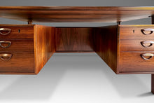 Load image into Gallery viewer, Stunning Danish Modern Floating Executive Desk in Brazilian Rosewood by Kai Kristiansen for Feldballes Mobelfabrik, Denmark, c. 1960s-ABT Modern