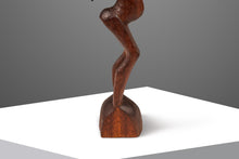 Load image into Gallery viewer, Substantial (2 ft) Mid-Century Modern Abstract Pregnant Humanoid Sculpture Carved from Solid Mahogany, West Africa, c. 1970's-ABT Modern