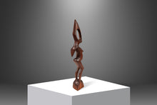 Load image into Gallery viewer, Substantial (2 ft) Mid-Century Modern Abstract Pregnant Humanoid Sculpture Carved from Solid Mahogany, West Africa, c. 1970's-ABT Modern