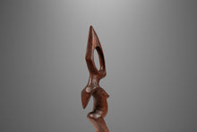 Load image into Gallery viewer, Substantial (2 ft) Mid-Century Modern Abstract Pregnant Humanoid Sculpture Carved from Solid Mahogany, West Africa, c. 1970's-ABT Modern