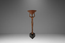 Load image into Gallery viewer, Substantial Art Deco Inspired 6ft Freestanding Bronze Female Form Torchiere Floor Lamp After Alberto Gicametti, c. 1970s-ABT Modern