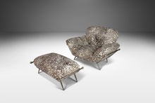 Load image into Gallery viewer, Substantial Chair & Ottoman in Animal Print for Carson's Furniture Attributed to Milo Baughman, USA, c. 1980's-ABT Modern