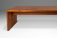 Load image into Gallery viewer, Substantial Handmade Minimalist MCM Custom-Made Studio / Gallery Dining Table w/ Matching Benches Set in Walnut, USA, c. 1980s-ABT Modern