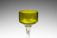 Load image into Gallery viewer, Title: Set of Four (4) Italian Modern Elongated Blown Glass Two-Tone Candlestick Holders (Varying Sized), Italy, c. 1970's-ABT Modern