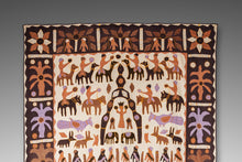 Load image into Gallery viewer, Vintage Hand-Stitched Kanduri Cloth with Animal and Tree of Life Appliqué, India, c. 1950s-ABT Modern