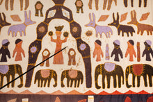 Load image into Gallery viewer, Vintage Hand-Stitched Kanduri Cloth with Animal and Tree of Life Appliqué, India, c. 1950s-ABT Modern