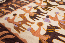 Load image into Gallery viewer, Vintage Hand-Stitched Kanduri Cloth with Animal and Tree of Life Appliqué, India, c. 1950s-ABT Modern