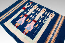 Load image into Gallery viewer, Vintage Native American Navajo Yei Hand-Woven Tapestry Throw Rug Wall Folk Art in Wool, USA, c. 1970s-ABT Modern