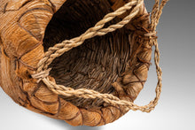 Load image into Gallery viewer, Vintage Primitive Folk Art Large Hand-Woven Palm Bark Basket Planter, USA-ABT Modern