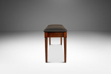 Load image into Gallery viewer, Mid-Century Modern Piano Bench in Walnut & New Leather by Manual Arts Paired Well w/ Baldwin Acrosonic Piano, USA, c. 1960's