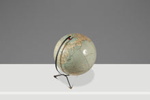 Load image into Gallery viewer, Mid-Century Modern Space Age Inflatable Table Top Globe w/ Metal Stand by C.S. and Hammond & Co. , USA, c. 1950s
