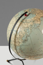 Load image into Gallery viewer, Mid-Century Modern Space Age Inflatable Table Top Globe w/ Metal Stand by C.S. and Hammond & Co. , USA, c. 1950s