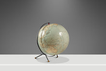 Load image into Gallery viewer, Mid-Century Modern Space Age Inflatable Table Top Globe w/ Metal Stand by C.S. and Hammond & Co. , USA, c. 1950s
