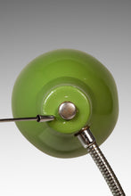 Load image into Gallery viewer, Mid-Century Modern Industrial Patinaed Adjustable Height Desk Table Lamp in Army Green, c. 1960s