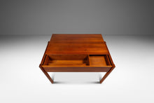 Load image into Gallery viewer, RARE Danish Mid-Century Modern Writers Desk in Teak w/ Sliding Top by Peter Løvig Nielsen for Løvig Dansk, Denmark, c. 1960s