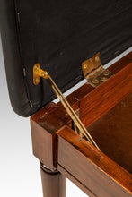 Load image into Gallery viewer, Mid-Century Modern Piano Bench in Walnut & New Leather by Manual Arts Paired Well w/ Baldwin Acrosonic Piano, USA, c. 1960's