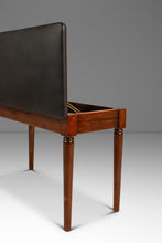 Load image into Gallery viewer, Mid-Century Modern Piano Bench in Walnut & New Leather by Manual Arts Paired Well w/ Baldwin Acrosonic Piano, USA, c. 1960's